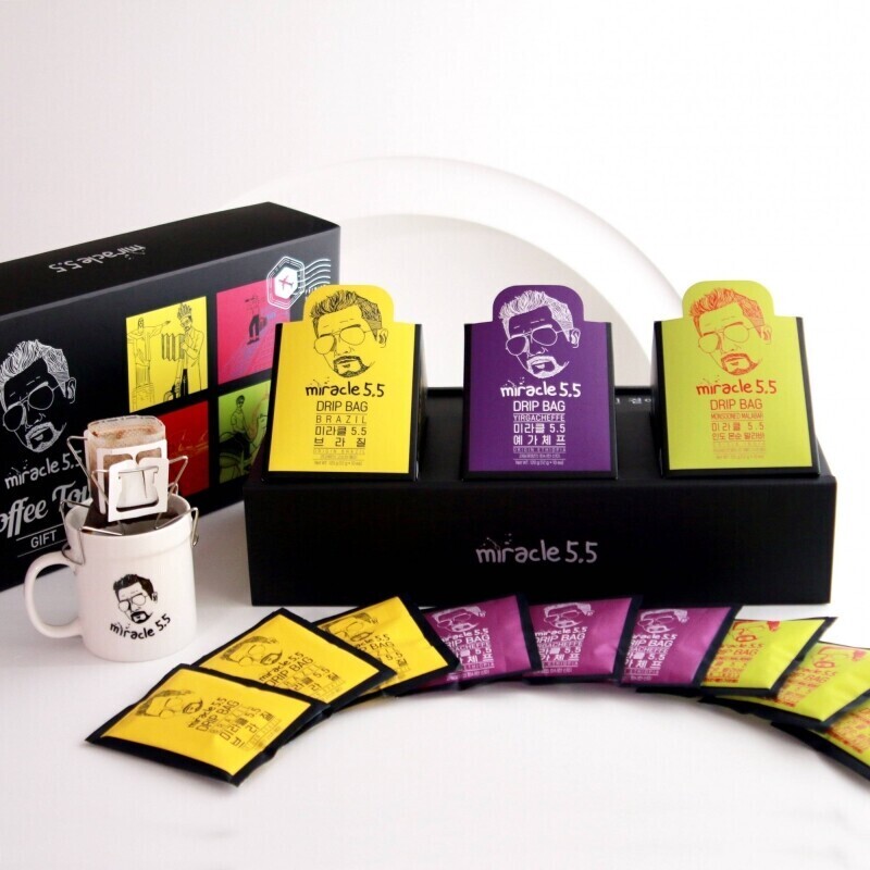 미라클5.5,[미라클5.5 ]대륙별 드립백커피 선물세트 (108g 3box)
